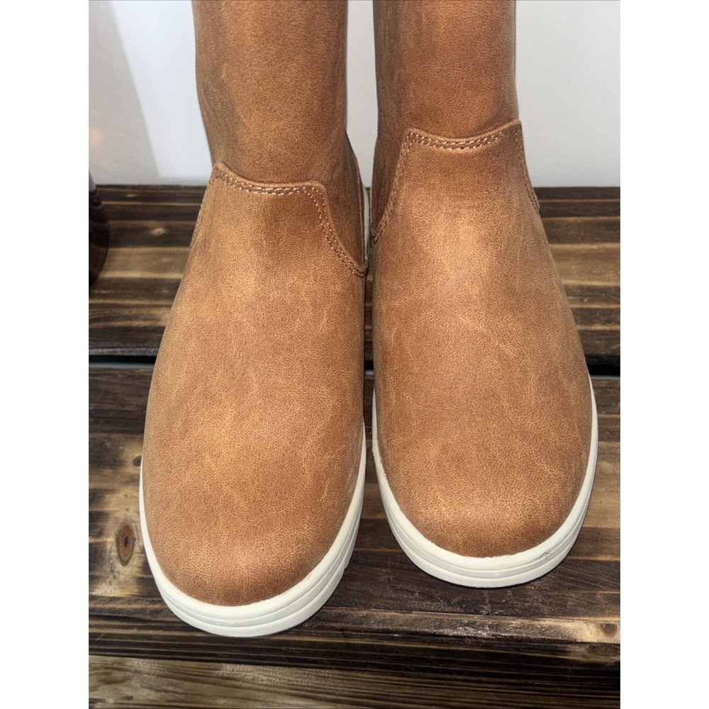 NEW Cat & Jack Warm Winter boots Girls Size 1, faux-suede shearling-style New - Picture 6 of 12
